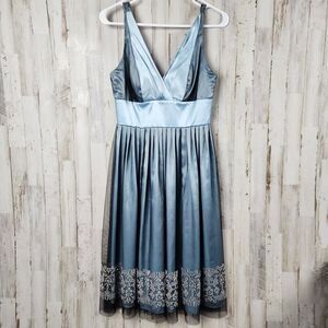 Morgan & Co Midi Formal Dress Blue Size 5/6